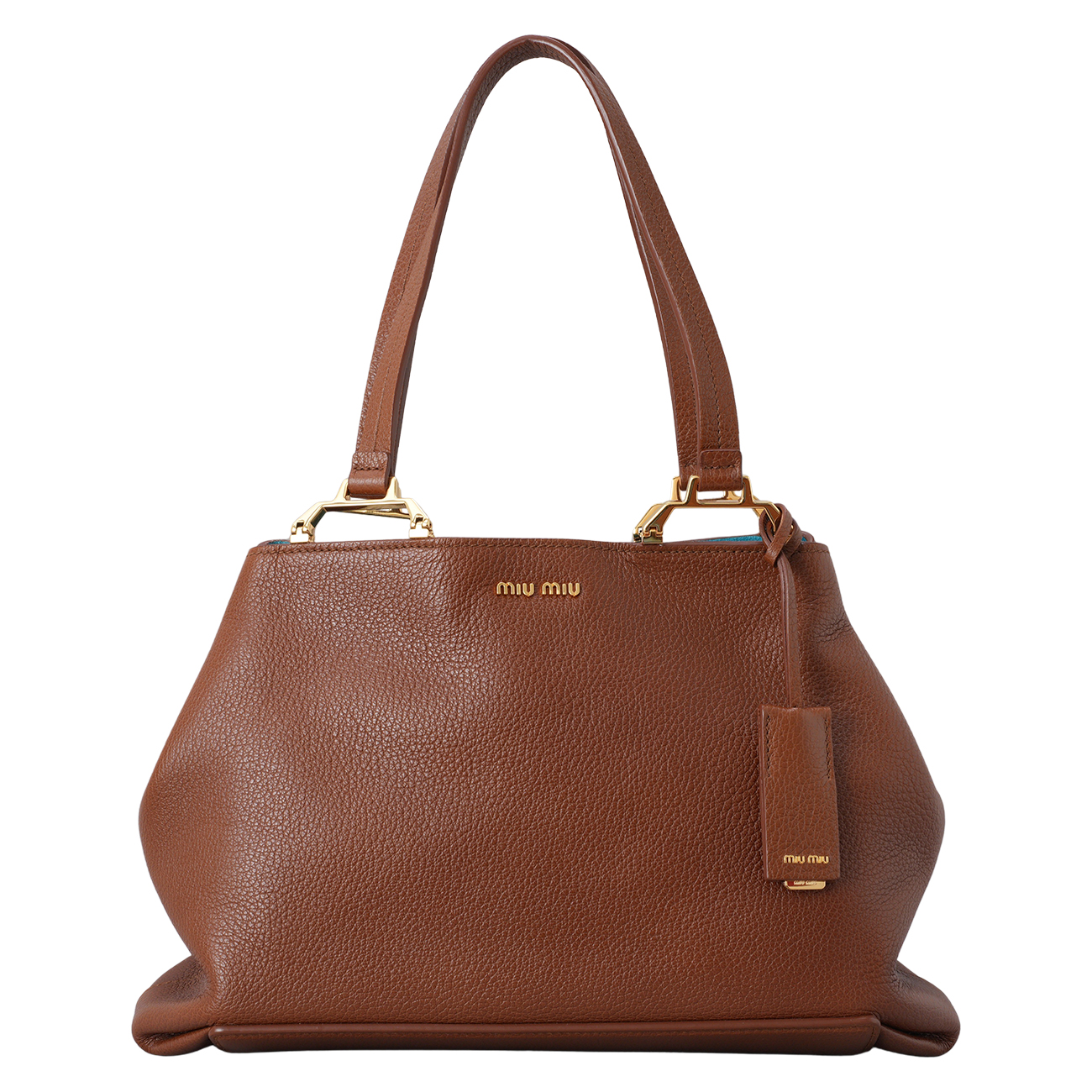 MIU MIU(USED)미우미우 5BG025 마드라스 토트백
